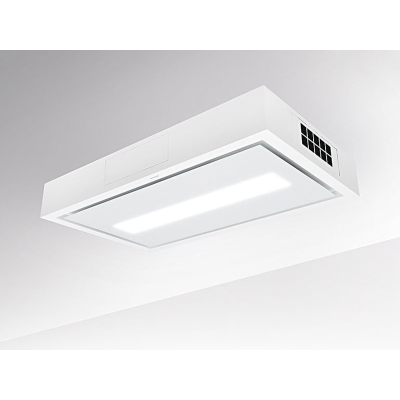 Silverline FBUD 124 W Full Box, ceiling hood, white/white glass. With a 5 year guarantee!