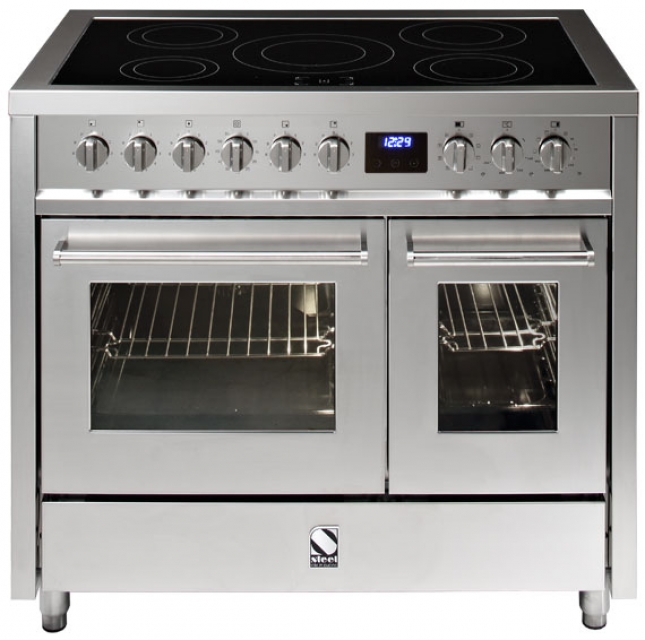 Steel Enfasi 100, range cooker, 100 cm, multifunctional oven, color stainless steel, E10FF-6SS, with 5 year guarantee!