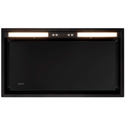 Novy Crystal fan module 26052, black glass, 60 cm, with 5 year guarantee