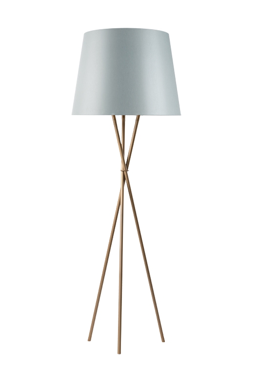 OZONOS® floor lamp Hailey, AC-1, air purifier, jeans gray, pearl gold, 1313/1302