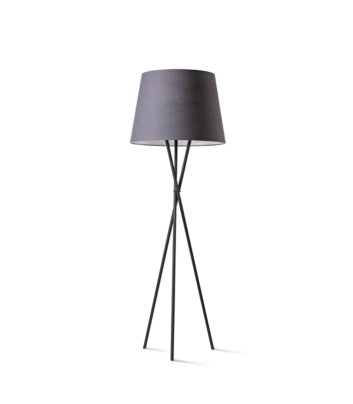 OZONOS® floor lamp Hailey, AC-1, air purifier, coal gray, black, 1311/1304