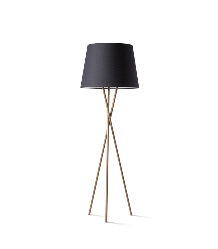 OZONOS® floor lamp Hailey, AC-1, air purifier, tar black, pearl gold, 1313/1306