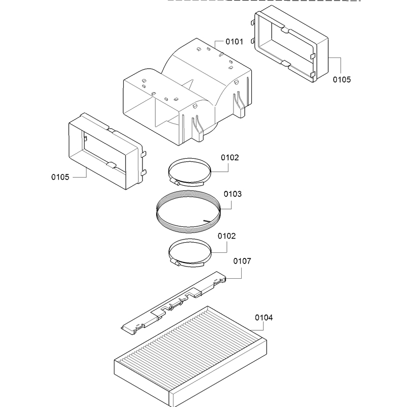 Neff Clean Air Standard recirculation set for wall dining, Z51CBI2X4