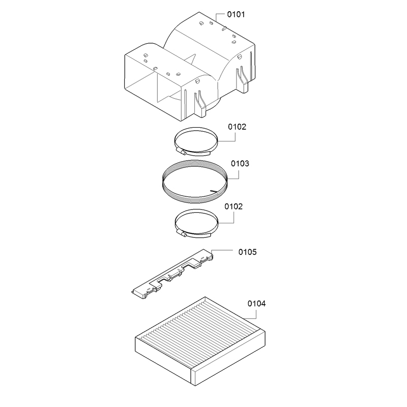 Neff Clean Air Standard circulating air set for wall dining, Z51CBI1X4