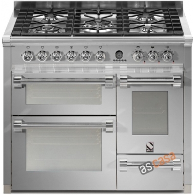 Steel Ascot 100, range cooker, 100 cm, multifunction, 3 ovens, color stainless steel, A10FFF-6WSS, with 5 year guarantee!
