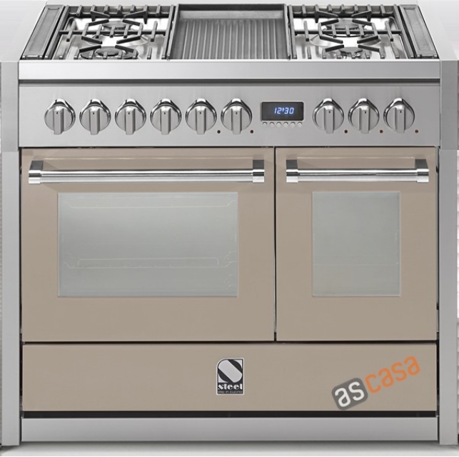 Steel Genesi 100, range cooker, 100 cm, multifunction, color Sabbia, G10FF-4MSA, with 5 year guarantee!