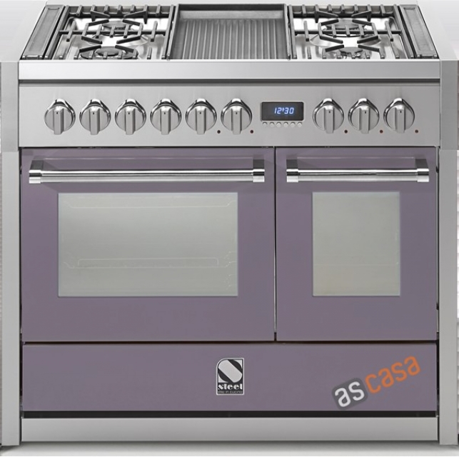 Steel Genesi 100, range cooker, 100 cm, multifunction, color Ametista, G10FF-6WAA, with 5 year guarantee!