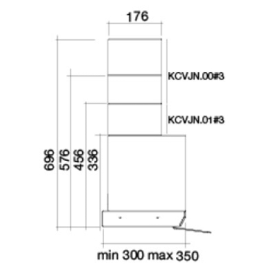Falmec shaft Move height 120mm, KCVJN.01#3