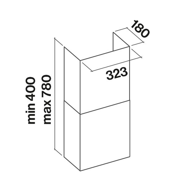 Falmec shaft for wall hood cover white, KCCFN.00#B, 101969