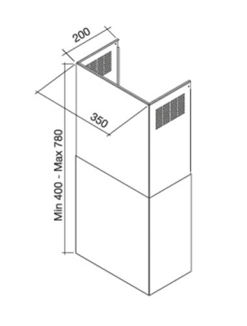 Falmec shaft wall extra wide FA, KCQAN.00#X