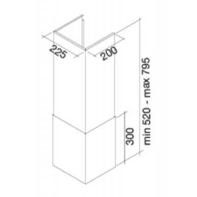 Falmec võll kapoti sakile - Fasteel, KCTCN.000#X