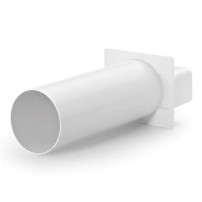 Naber COMPAIR flow 125 wall connection piece 2, white, 4033026