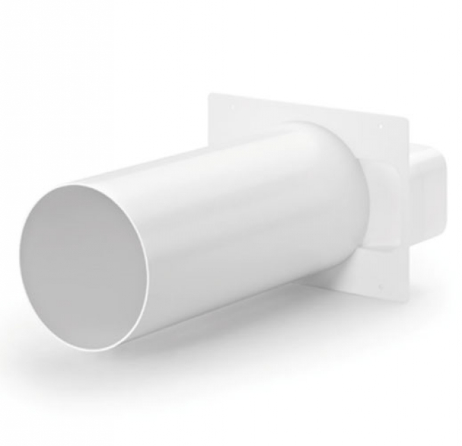 Naber COMPAIR flow 150 wall connection piece 2, white, 4043028