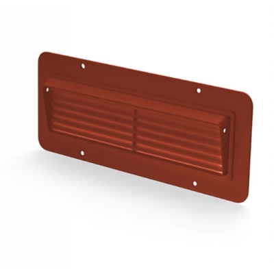 Naber COMPAIR T-ZUL-GI 125 wide duct supply air grille hood, brick red, 4021106