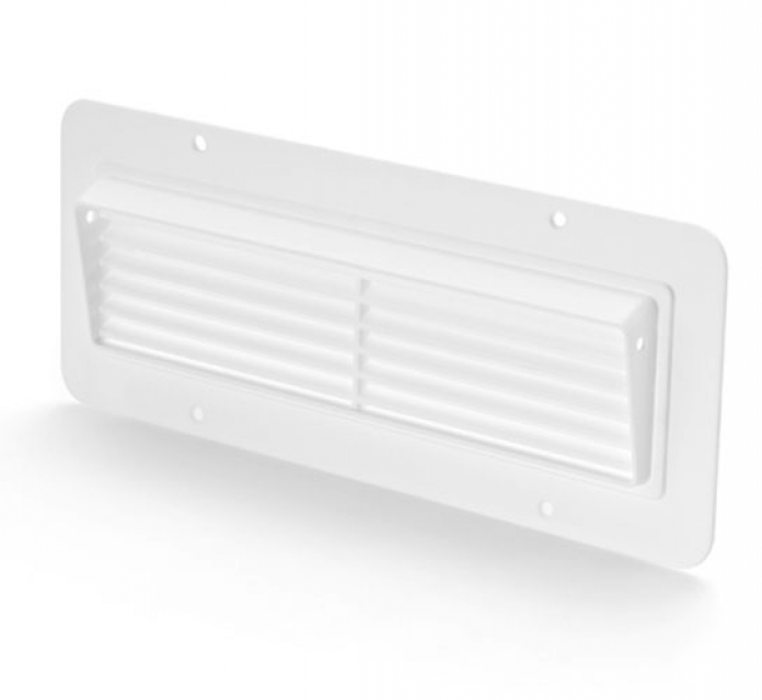 Naber COMPAIR T-ZUL-GI 125 wide duct supply air grille hood, white, 4021105