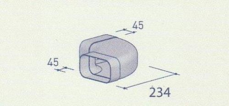 berbel 90° elbow horizontal 125 flat