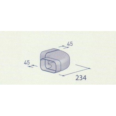 berbel 90° elbow horizontal 125 flat