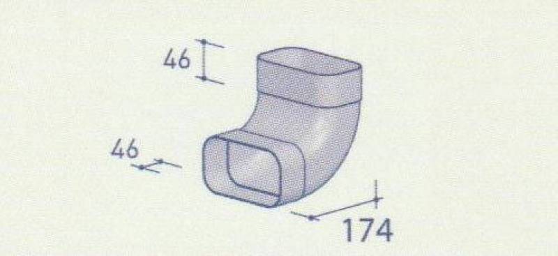 Berbel изгиб 90° вертикальный 125 плоский