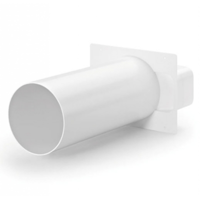 Naber COMPAIR flow 150 wall connection piece 2, white, 4043028