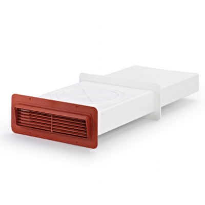 Naber COMPAIR T-GILÜF 4 System 125 wide channel wall box, brick red, 4021156