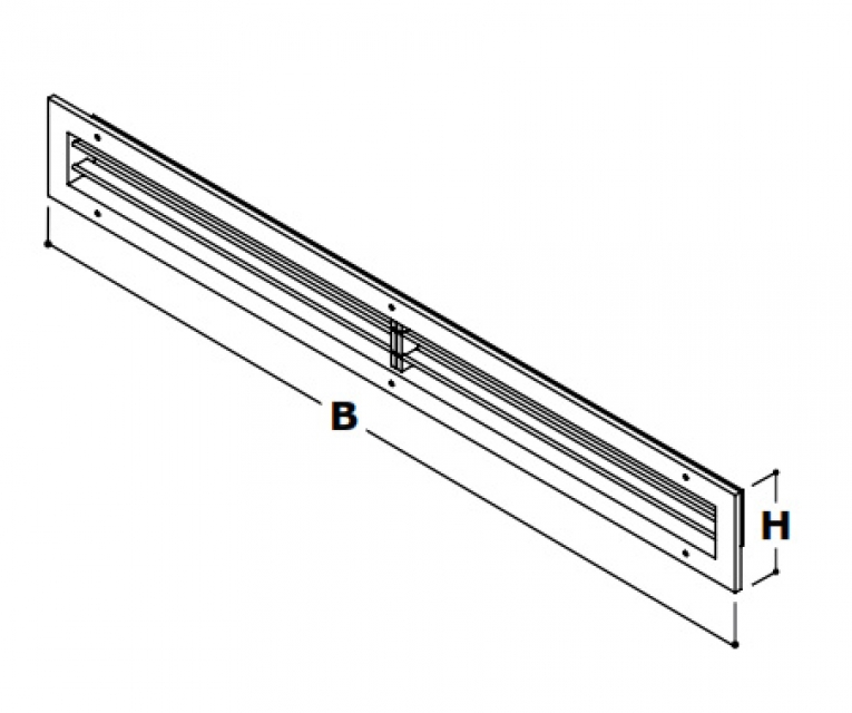 Gutmann supply air grille, TZ 108, 848 mm