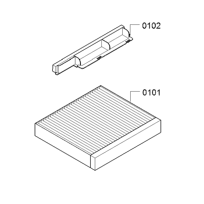 Neff Clean Air Standard odor filter (replacement required) for wall dining, Z51DXB1X4