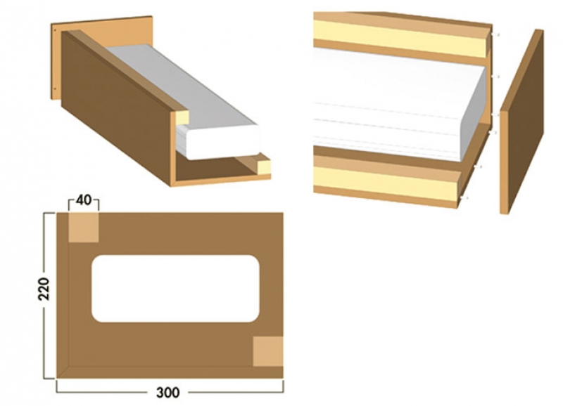 Naber COMPAIR exhaust air cladding wall solution, L-shape, 4041010