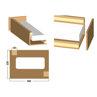 Naber COMPAIR exhaust air cladding wall solution, L-shape, 4041010