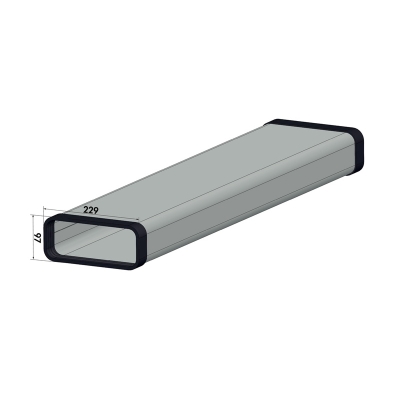 Naber COMPAIR Steel Flow SF-VRO 150 flat duct pipe, 1000 mm, 4061003