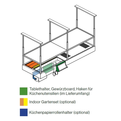 Falmec kitchen roll paper holder Spazio, stainless steel, 102148