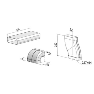 berbel väljatõmbeõhu komplekt DL koos S-toruga, 1100063