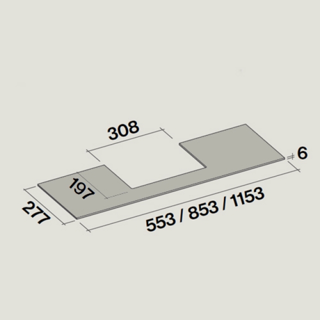 Falmec glass base for Move flat fan, 120 cm