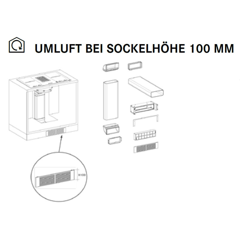 Комплект рециркуляции Franke Mythos2gether, цоколь 100 мм, 112.0539.570, 12149