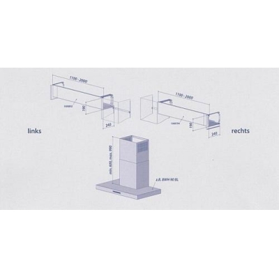 berbel side exit in a complete package 1100 - 2000 mm
