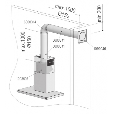 berbel exhaust air set ECO I 150 bT round, 1090057