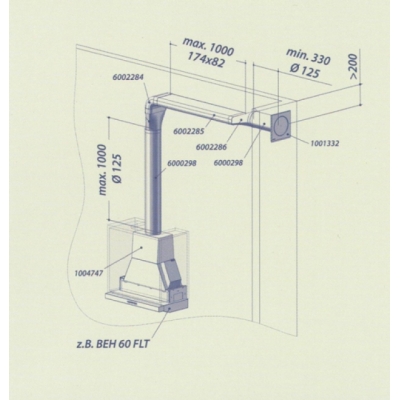 berbel exhaust air set ECO II flat 125 bT, 1090079