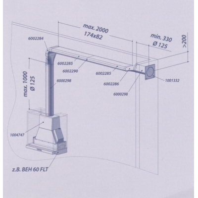 berbel exhaust air set ECO III flat 125 bT double, 1090080