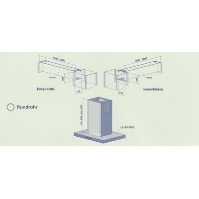 berbel side exit in a complete package for round tubes up to 500 mm front - rear