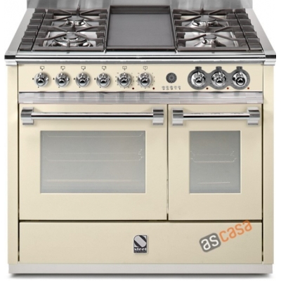 Steel Ascot 100, range cooker, 100 cm, Combisteam, color cream, A10SF-4MCR, with 5 year guarantee!