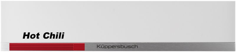 Küppersbusch CSV 6800.0 W8, 14 cm vaakum sahtel, ees valge / hot chili, garantiiga 5 aastat!