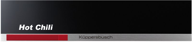 Küppersbusch CSV 6800.0 S8, 14 cm vaakum sahtel, ees must / hot chili, garantiiga 5 aastat!