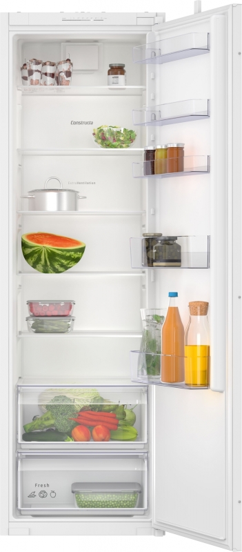 Constructa CK181NSE0, built-in refrigerator, 177.5 x 56 cm, EEK: E, with 5 year guarantee!