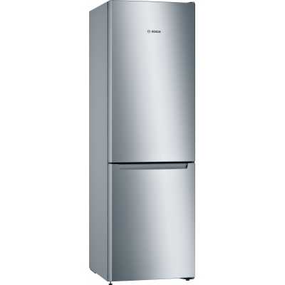 Bosch KGN33NLEB, fridge-freezer combination, 176 x 60 cm, stainless steel look, Series 2, EEK: E, with 5 year guarantee!