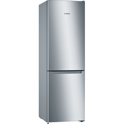 BOSCH KGN36NLEA, fridge-freezer combination, 186 x 60 cm, stainless steel look, Series 2, EEK: E, with 5 year guarantee!