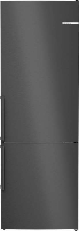 BOSCH KGN49OXBT, fridge-freezer combination, 203 x 70 cm, black stainless steel, series 4, EEK: B, with 5 year guarantee!