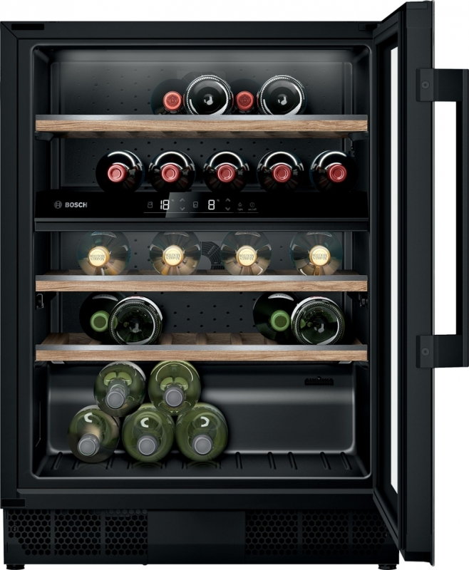 Bosch KUW21AHG0, wine refrigerator with glass door, 82 x 60 cm, Series 6, EEK: G, with 5 year guarantee!