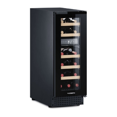 Dometic D18B, wine refrigerator with two zones, 18 bottles, black, EEK: G