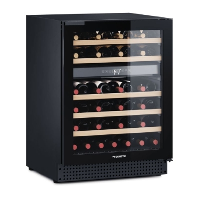 Dometic D46B, wine refrigerator with two zones, 46 bottles, black, EEK: G