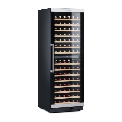 Dometic C154F, two-zone wine refrigerator, 154 bottles, stainless steel and black, EEK: G
