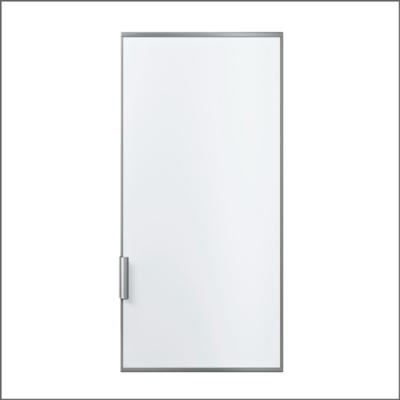 Фасад декоративной двери Neff белый с алюминиевой рамой и алюминиевой ручкой, KF1413Z0